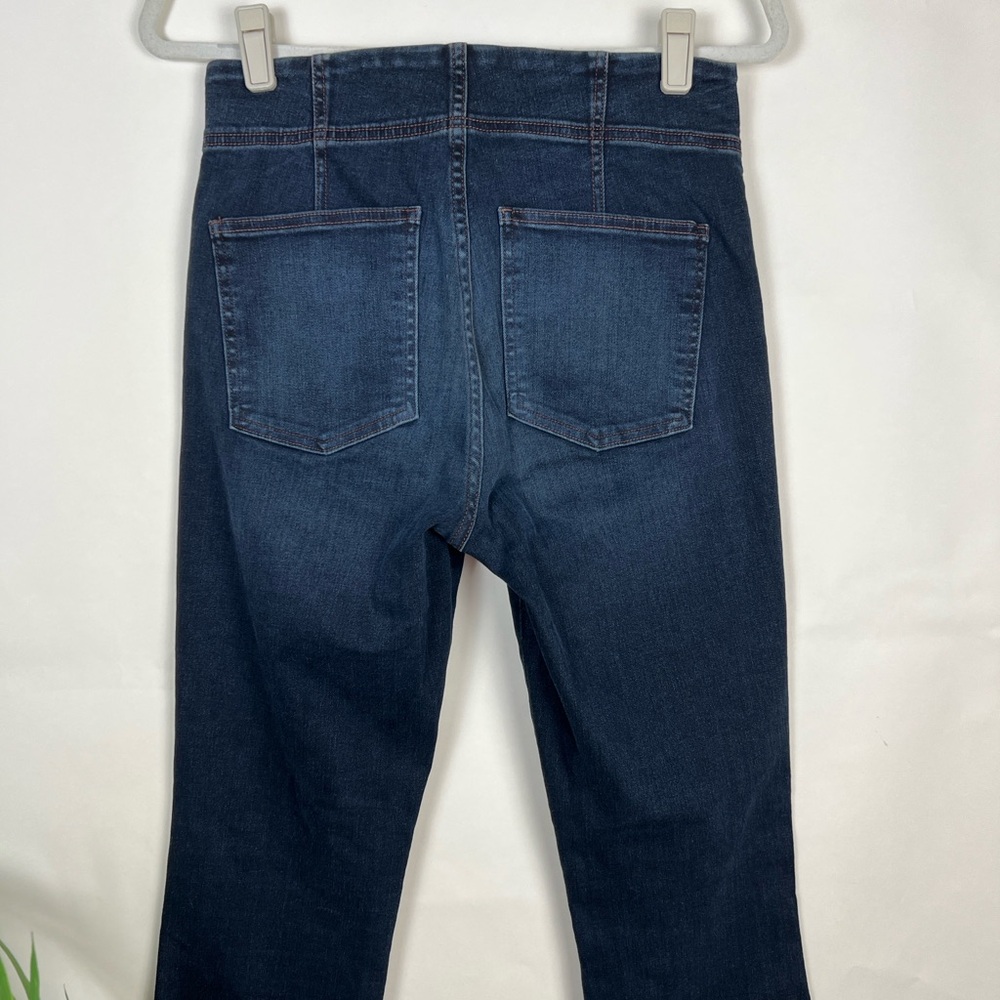 Veronica Beard Beverly Skinny Flare High Rise Jeans 29 Sailor Dark Ink Wash - Picture 5 of 9